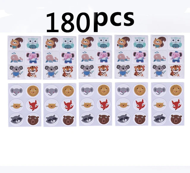 sticker répulsif moustiques autocollant naturel multicolore animaux dessin animé adhésif réutilisable enfants protection maison