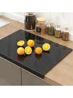 protège plan travail cuisine moderne noir facile nettoyer durable respectueux environnement bloc hachage