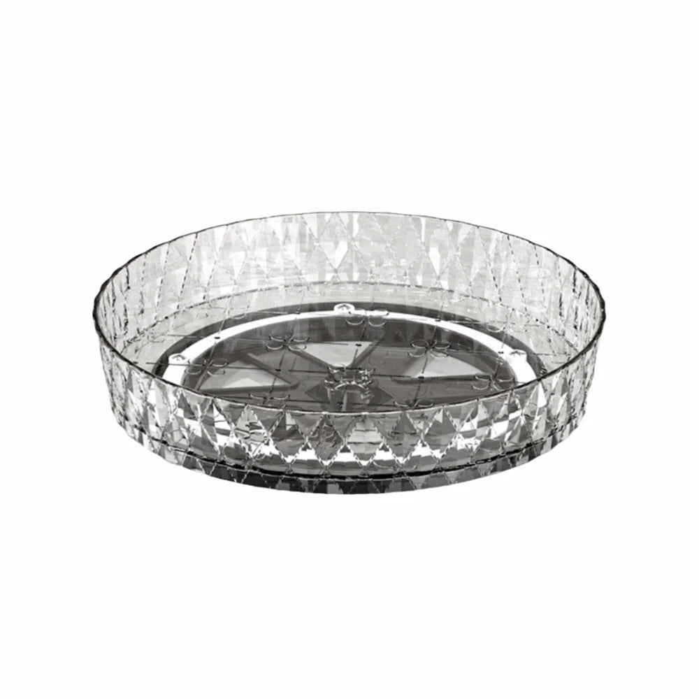 plateau rotatif transparent diamant gravé moderne économie espace cuisine épices organisation