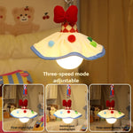 lampe suspendue décorative tulle pois colorés ruban tressé rouge blanc crème bleu vert jaune