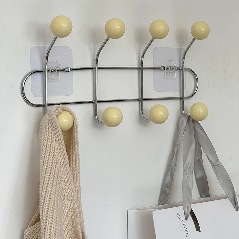 porte sacs mural moderne sacs tissu clips transparents rangement maison