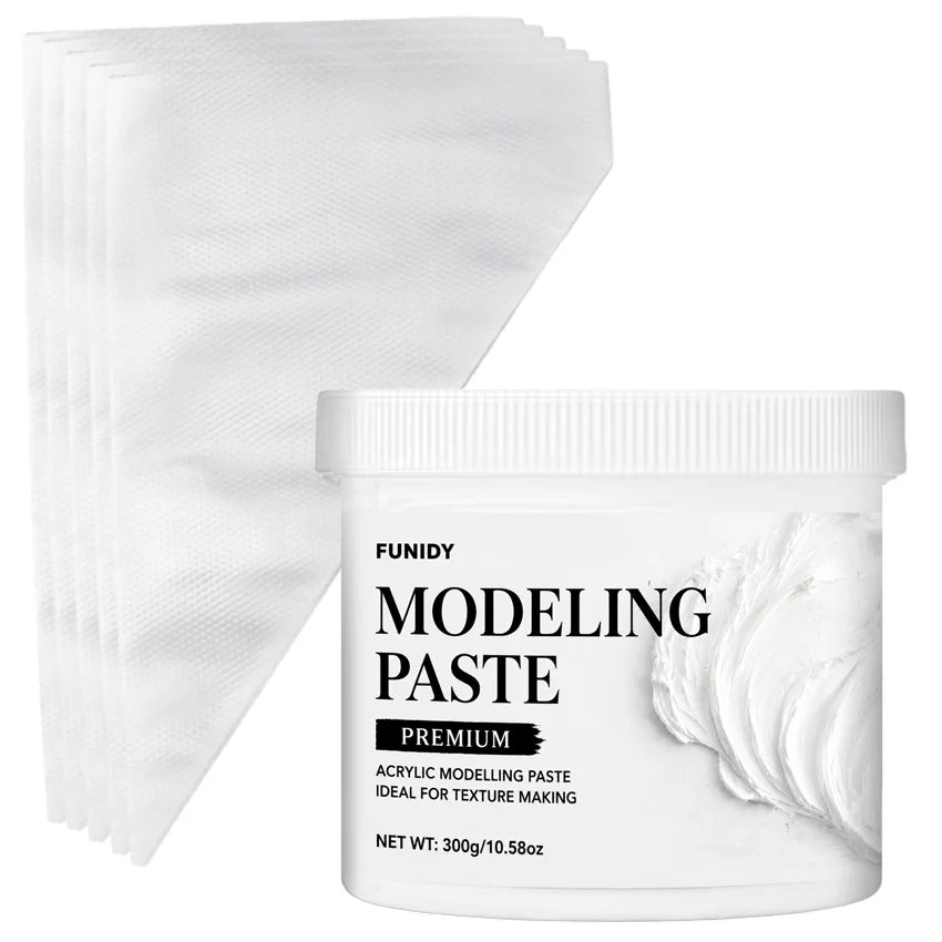 pâte modeler acrylique blanche 300g 600g texturée mate adhésive art artisanat 3d