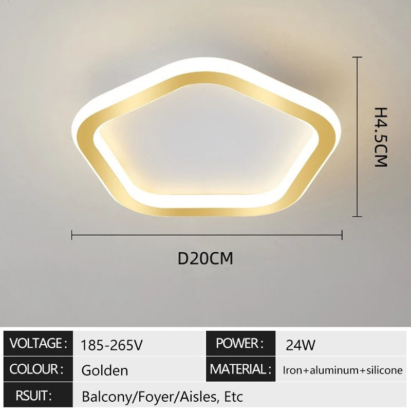 lampe couloir moderne blanc noir rond carré pentagone
