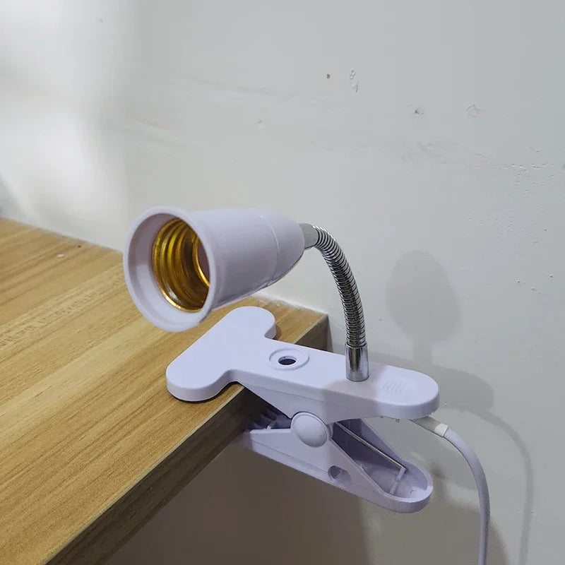 lampe pince flexible blanc moderne interrupteur tête lit table lecture