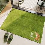 tapis sol antidérapant diatomée imperméable dessin animé moutons train pandas éléphants canards vert salon