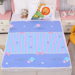 tapis bébé rose bleu zigzag blanc anti urine réutilisable coton moderne doux chambre bébé