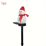 décoration noël bonhomme neige lumineux solaire extérieure intérieure clips glitter festive blanc rouge verte