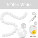 blanches opaques classiques mariage anniversaire décoration suspendue aiguille fil rondes lisses 100pcs 15m