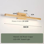 lampe murale moderne miroir bois texturé or chambre entrée minimaliste éclairage quotidien