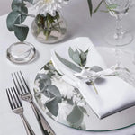miroir acrylique moderne transparent 25cm 12 pièces set décoration table événement