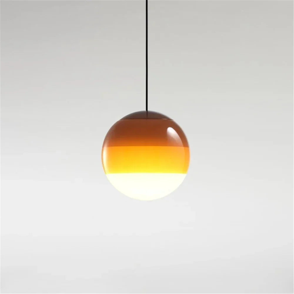 suspension lumineuse moderne vert orange bleu gradient coloré câble suspendu 15cm 20cm