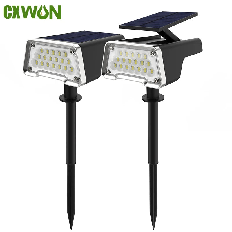 lampe solaire réglable moderne noire argentée extérieure jardin allée