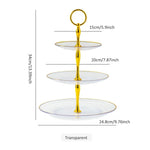 support desserts étages transparent moderne gâteaux fruits fourchettes dorées anniversaire mariage