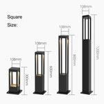 lampe sol led imperméable moderne noire ip65 aluminium extérieure jardin veranda