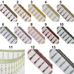 ruban décoratif pompons marron doré violet rose blanc floral élégant traditionnel bricolage couture