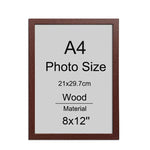 cadre photo bois naturel classique noir marron gris clair a4 maison décoration 21x29.7cm