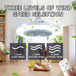 ventilateur lampe led moderne blanc grille télécommande flux lumineux certification ul rohs