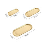 assiettes ovales or argent plates rangement cosmétiques outils nail art moderne élégants