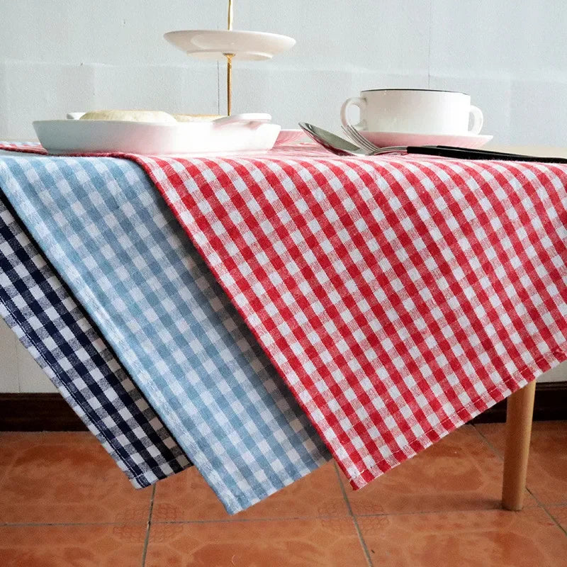 serviettes table rouge bleu blanc carreaux classiques respectueux environnement 30x40cm 40x60cm decoration fete cuisine