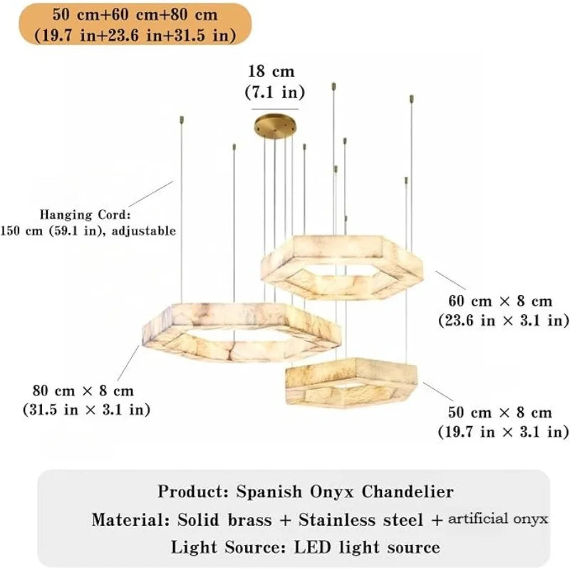 luminaire suspension moderne marbre beige géométrique salon salle manger décoration intérieur luxe
