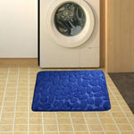 tapis bain moderne gris bleu rose blanc marron texture cailloux antidérapant absorption eauversible salle