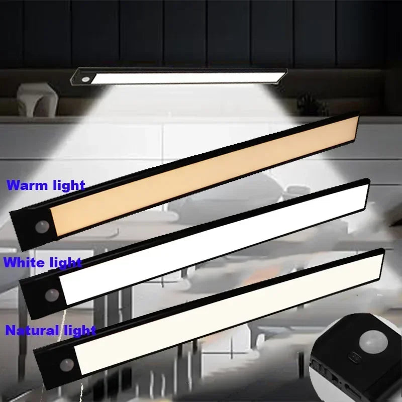 lampe led rechargeable détecteur mouvement aimants couleurs blanc beige noir moderne minimaliste
