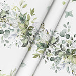 nappe table feuilles vert printemps moderne rectangle maison 140x140cm blanc verte