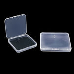 boîtes rangement transparentes pratiques clips empilables boîte carrée simple sans motif durable diverse utilisation