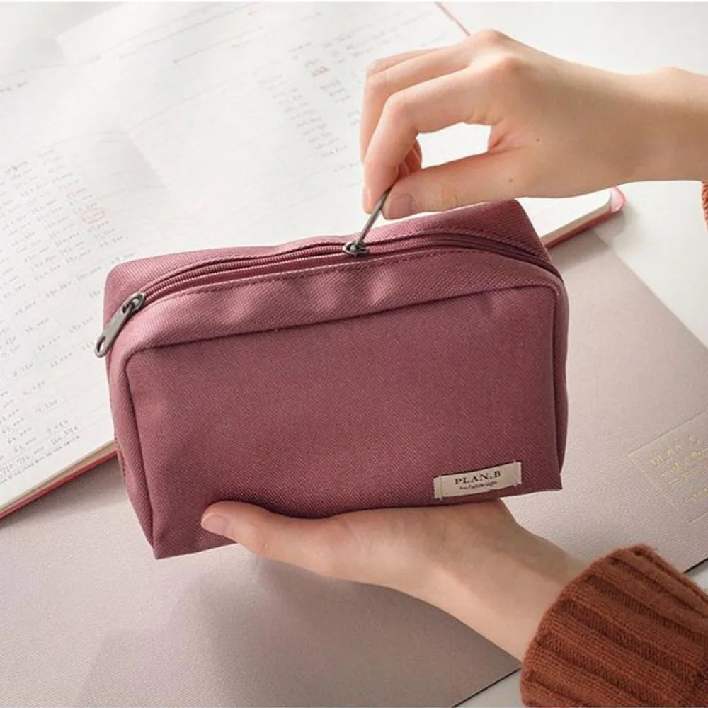 pochette rangement oxford multi usage bleu rose gris jaune moderne pratique fermeture glissière