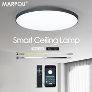 plafonnier led intelligent moderne télécommande variateur blanc noir jaune bleu minimaliste