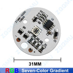 panneau led rgb 3w 38mm télécommande dégradé couleur diy lampe bois hêtre éclairage scène
