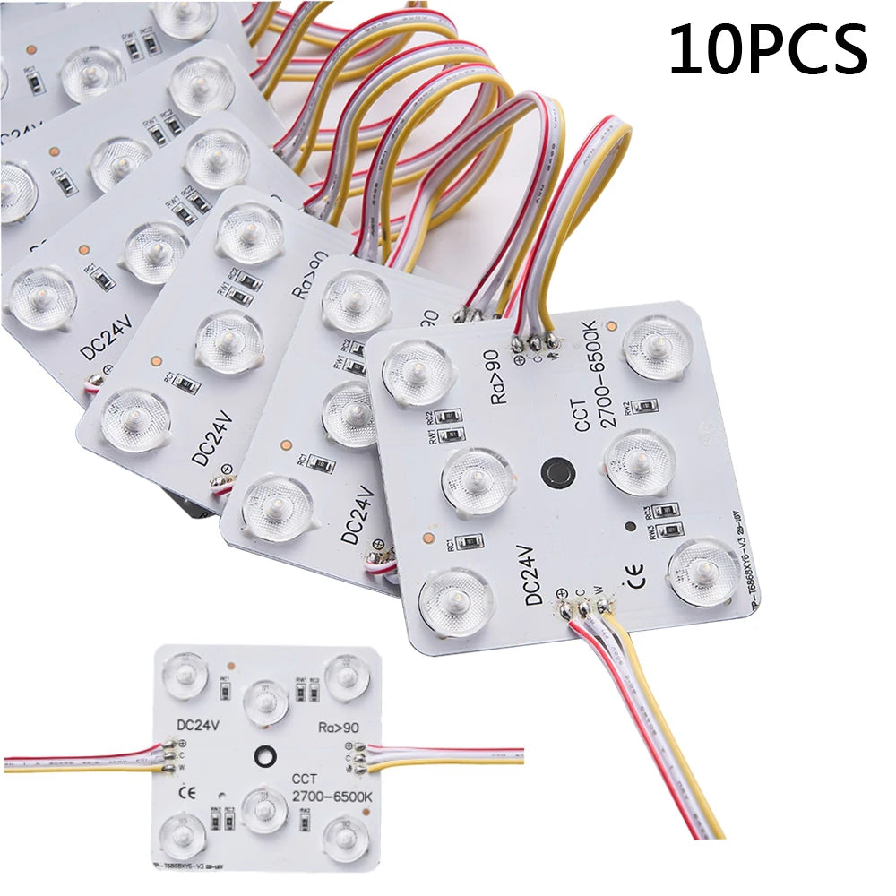 plaque led blanc circuits imprimés diodes modernes connecteurs électriques 24v ccs dimmable