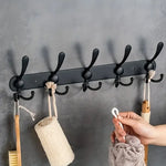 porte manteaux mural crochets acier inoxydable moderne noir vis dressing