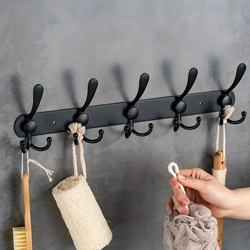 porte manteaux mural crochets acier inoxydable moderne noir vis dressing