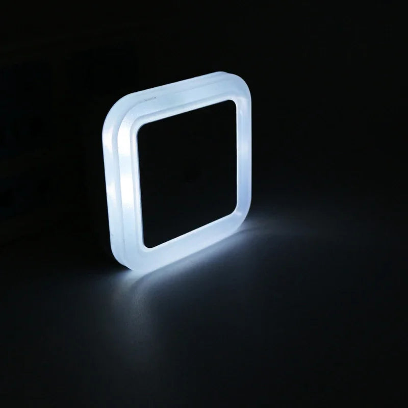 veilleuse nuit capteur rectangle blanc bleu rose moderne minimaliste prise us eu