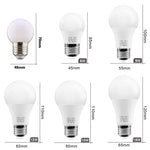 ampoules led e27 blanc chaud 2700k 3000k blanc froid 5700k 6000k 6w 9w 12w