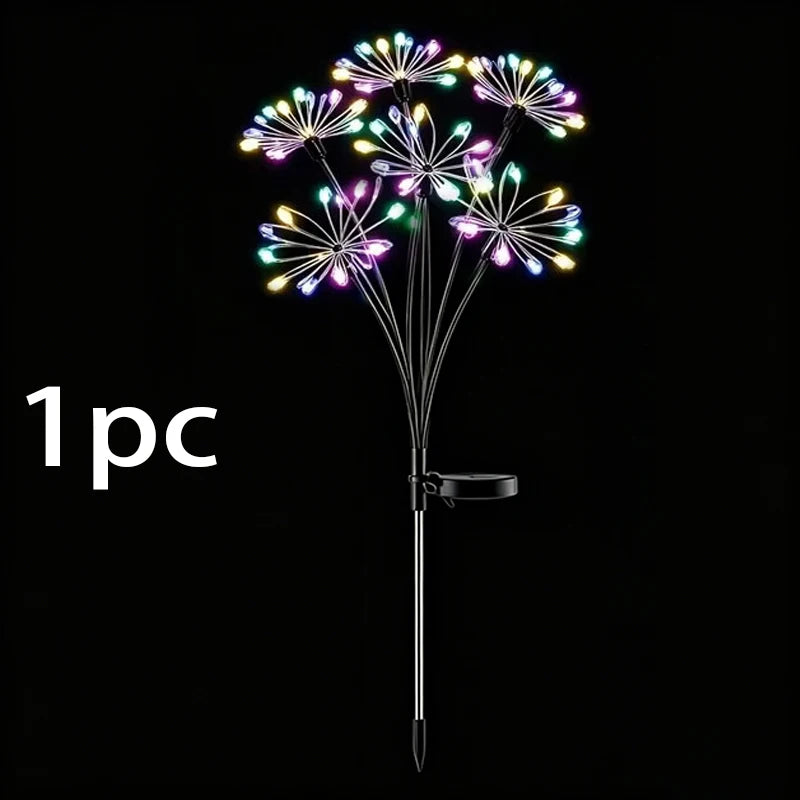 lampions solaires led noirs multicolores fleurs lumineuses moderne extérieur base solaire tringle jardin vacances