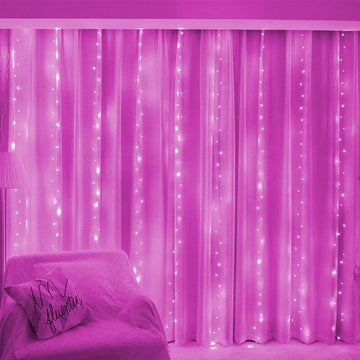 guirlande lumineuse rideau led usb étoiles multicolore décoration chambre salon fête mariage intérieur moderne