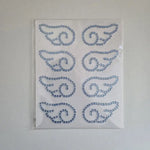 sticker decoratif ailes ange strass blanc rose bleu argent adhésif élégant décoration diy cadeau