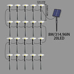 lumière solaire fleur blanc jaune 20 led moderne décoration extérieure chambre balcon festival