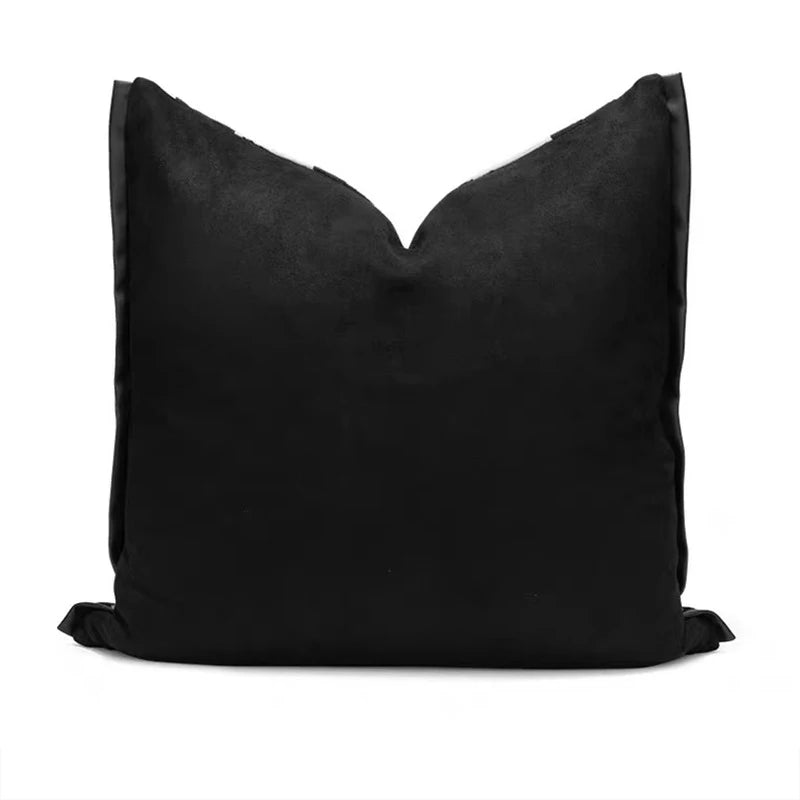 coussin carré géométrique noir blanc adhésif contemporain housses décoration salon canapé voiture decoration