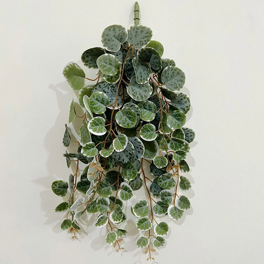 Plantes artificielles feuilles rondes vertes suspension jardin décoration mariage botaniqueextérieur accrochées 49cm