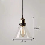 suspension lumineuse industrielle vintage verre transparent doré filaire 90 260V 249 2000lm