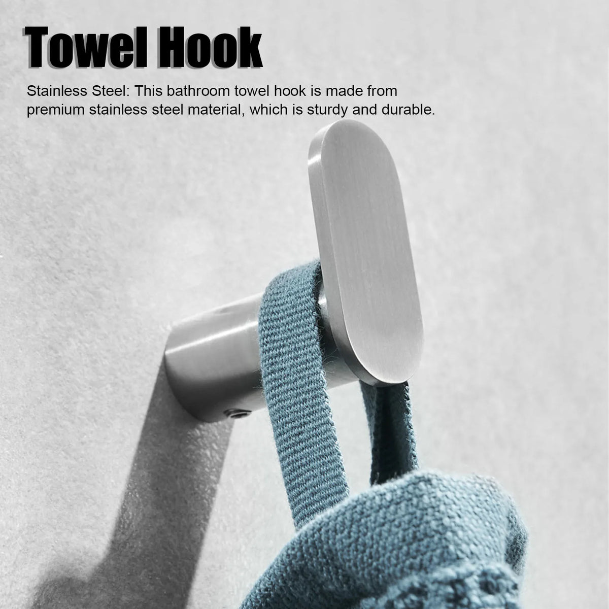 porte serviettes moderne aluminium argenté finition brossée fixations vis minimaliste