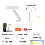 luminaire led rail magnétique blanc moderne système éclairage intérieur mince aluminium fixation aimant maison