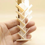 décoration intérieure miniature bibliothèque arbre livres résine blanc marron moderne