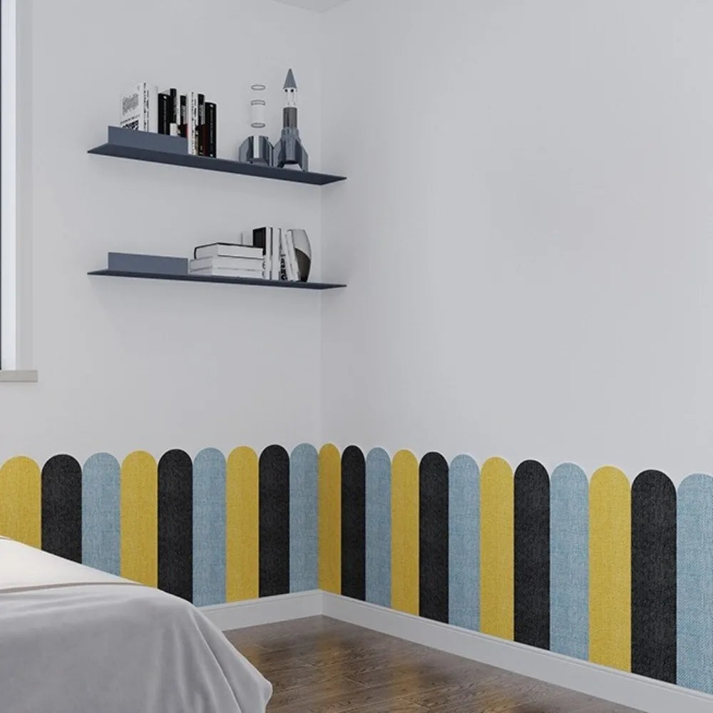 stickers muraux adhésifs blanc rose bleu jaune gris cones glace étoile linéaire enfants chambre