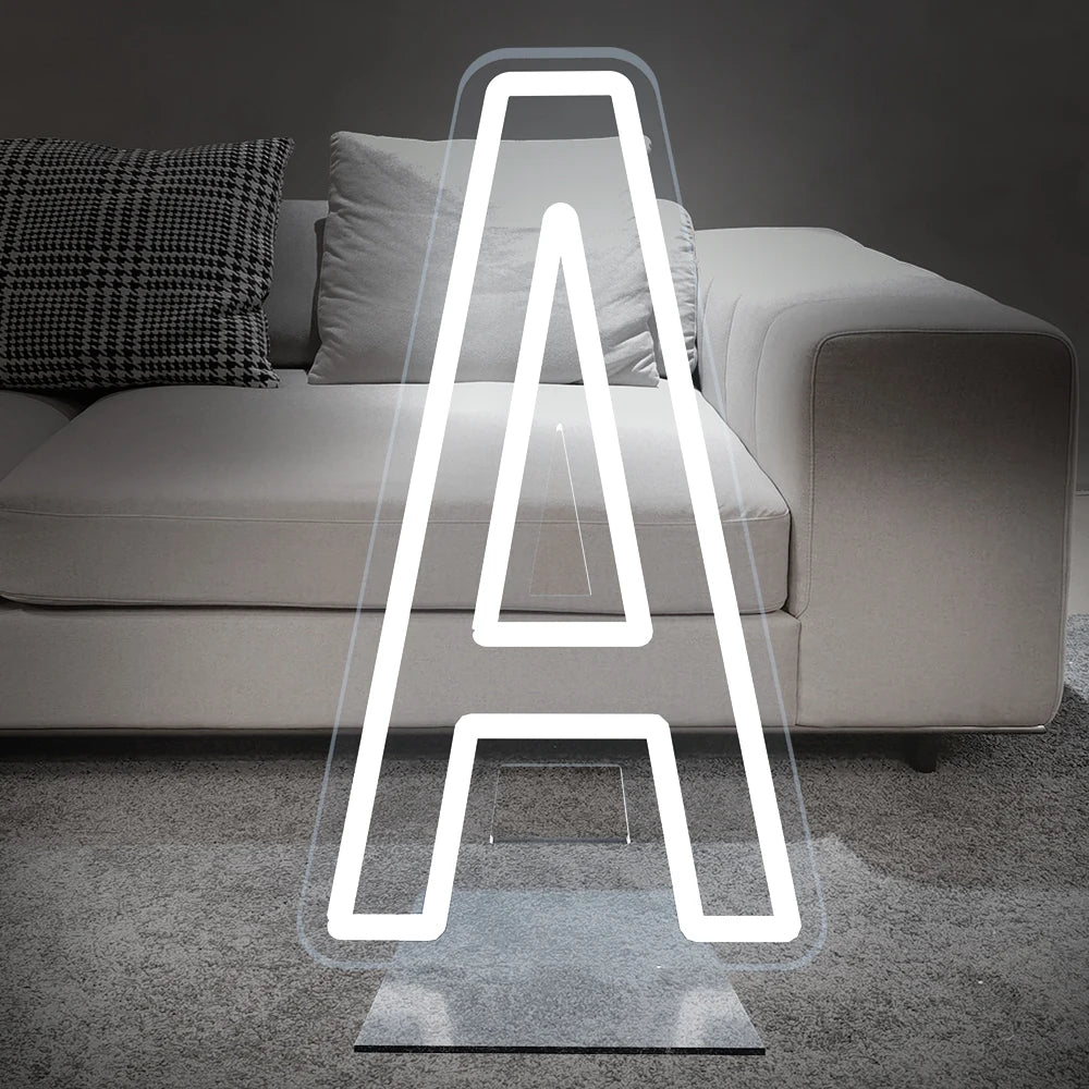 Lettre lumineuse 76cm alphabet personnalisé blanc chaud
