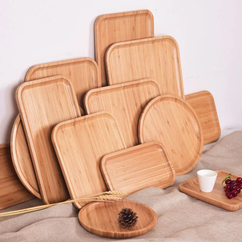 assiettes bois naturel assiettes minimalistes rustiques grain bois 15x15cm 13x25cm