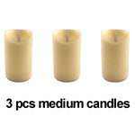 bougies led blanc crème effet flamme réelle sans danger moderne décoration mariage fêtes rondes